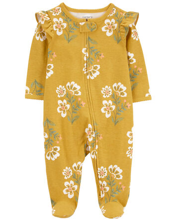 Floral 2-Way Zip Cotton Sleep & Play, 