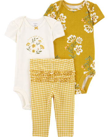 Baby 3-Piece Floral Little Character Set, 