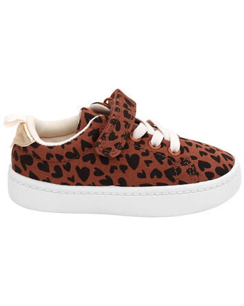 Toddler Heart Leopard Sneakers, 