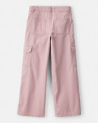 Girls Cotton Wide-Leg Pants - Pink, image 2 of 5 slides