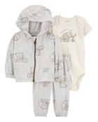 Baby 3-Piece Elephant Little Jacket Set, image 1 of 4 slides