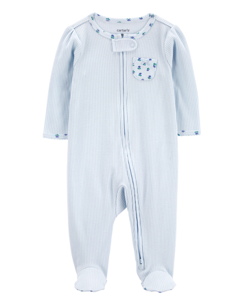 Baby Floral 2-Way Zip Thermal Sleep & Play Pajamas, 