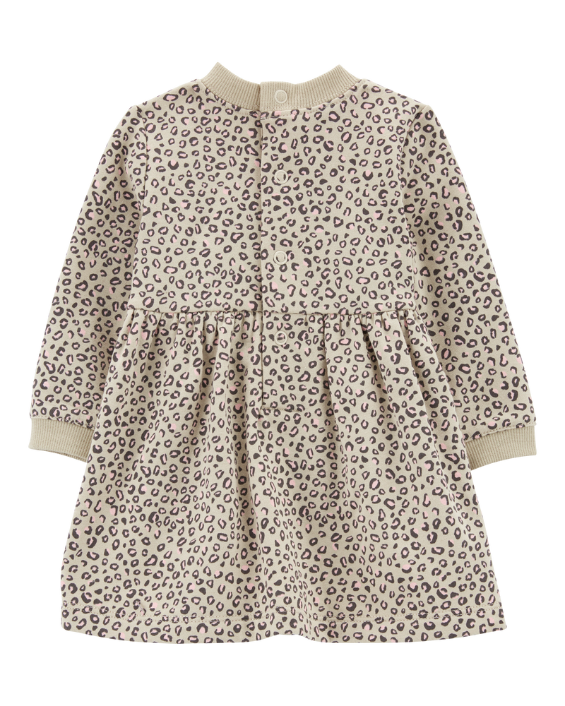Baby Cheetah Print Fleece Dress, image 2 of 5 slides