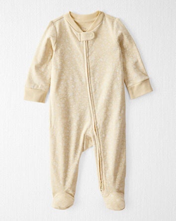 Baby Organic Cotton Floral Sleep & Play Pajamas, 