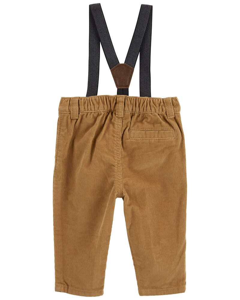 Baby Corduroy Suspender Pants, image 2 of 4 slides