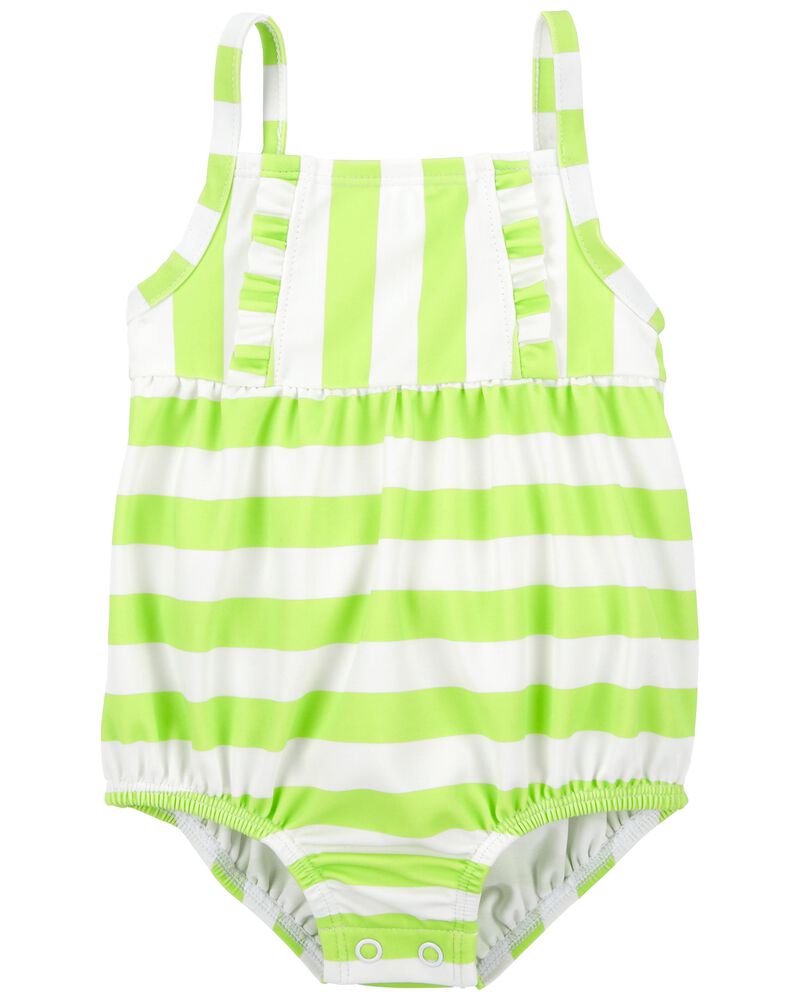 Baby Striped 1-Piece Swimsuit, image 1 of 4 slides