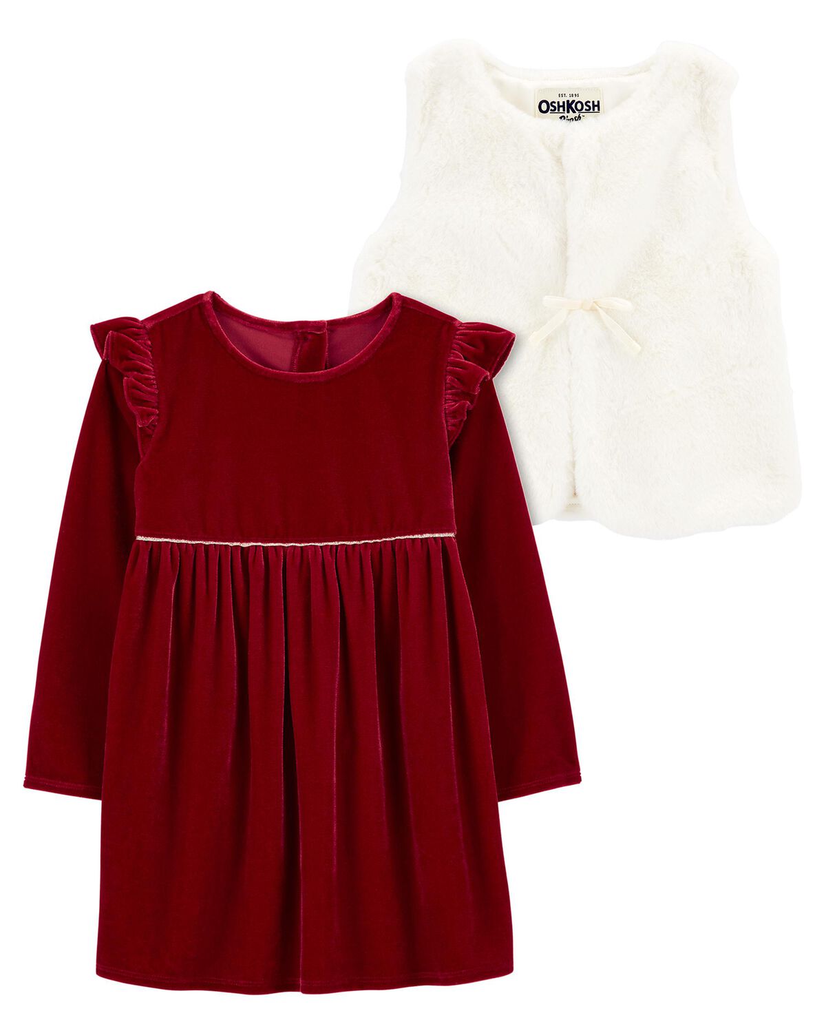 Multi Toddler 2Piece Sherpa Vest Set