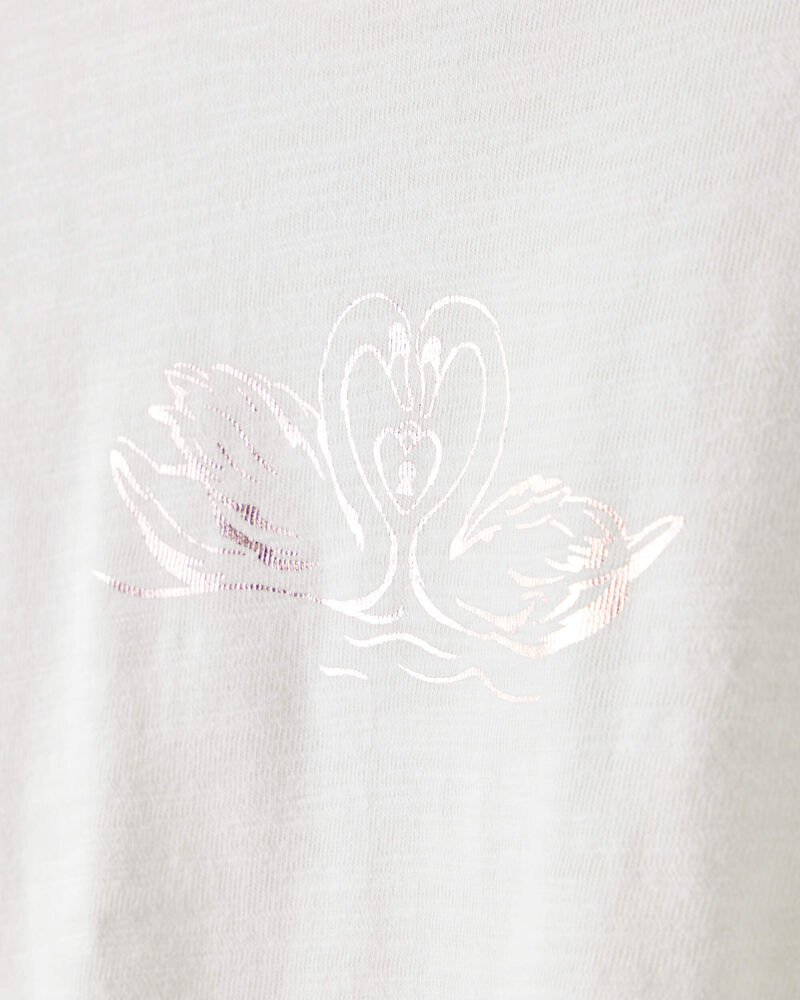 Girls Good Luck Charm Cotton Short-Sleeve Graphic Tee - White, image 3 of 6 slides