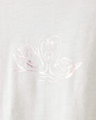 Girls Good Luck Charm Cotton Short-Sleeve Graphic Tee - White, image 3 of 6 slides
