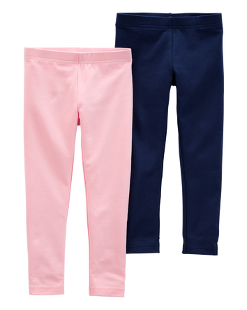 Baby 2-Pack Cotton Stretch Leggings, 