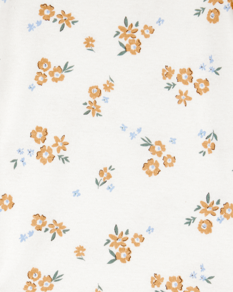 Baby 5-Pack Floral Short-Sleeve Cotton Bodysuits, image 3 of 7 slides
