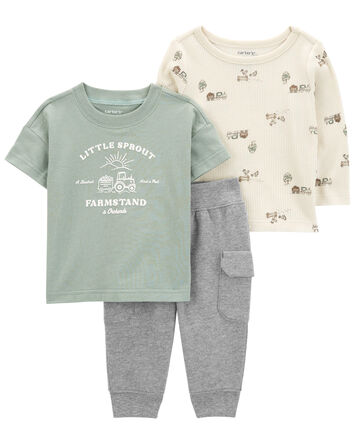 Baby 3-Piece Little Sprout Outfit Set, 