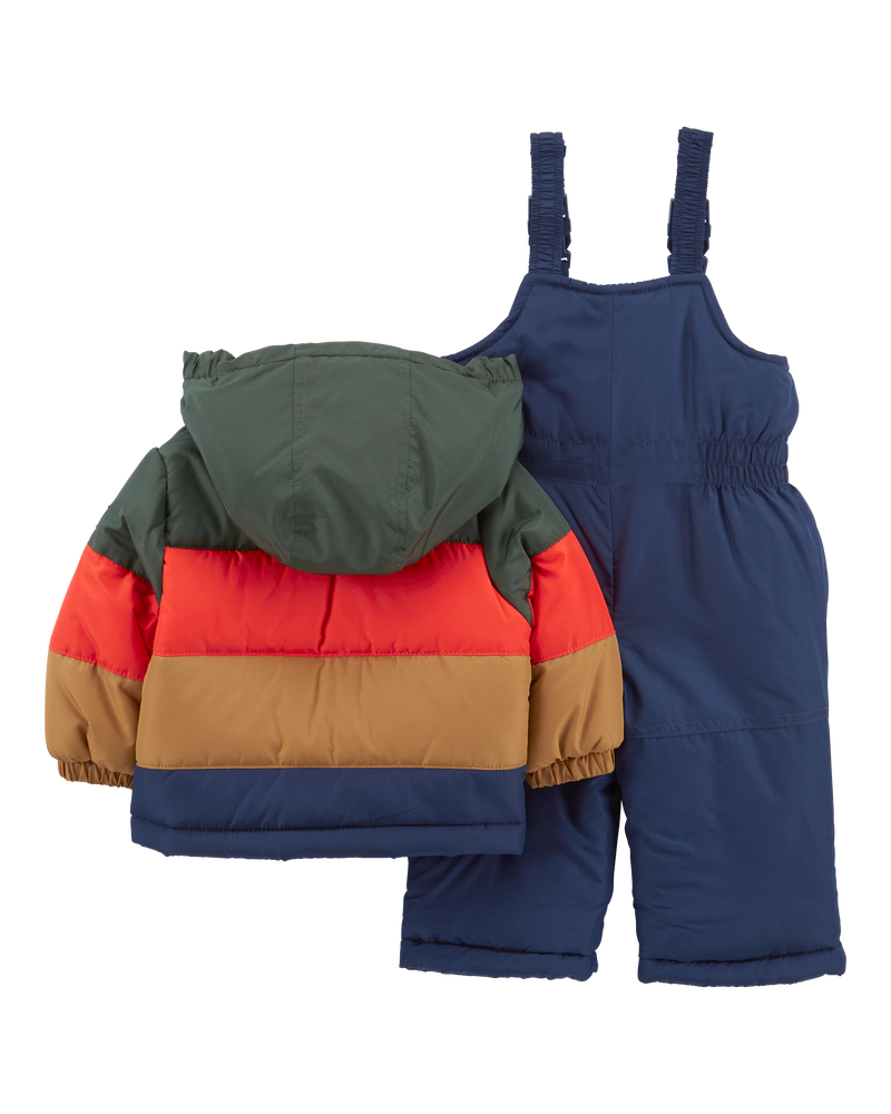 Baby 2-Piece Striped Snowsuit, image 2 of 5 slides