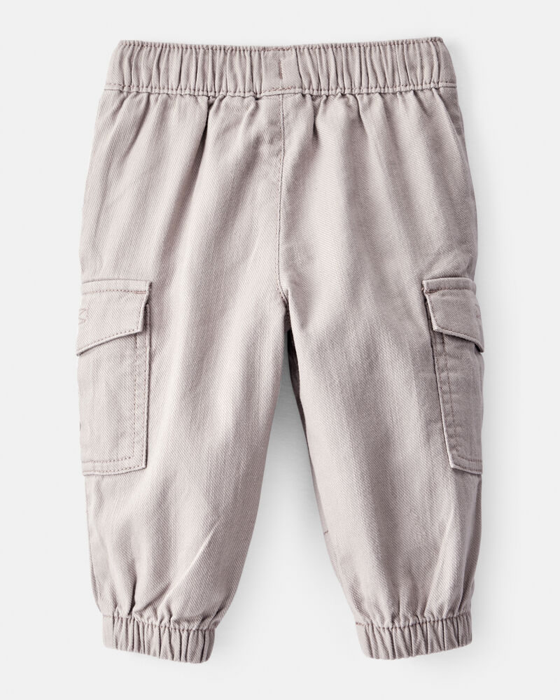 Baby Boy Cotton Fashion Cargo Pants - Grey, image 2 of 5 slides