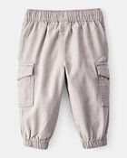 Baby Boy Cotton Fashion Cargo Pants - Grey, image 2 of 5 slides