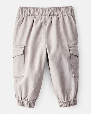 Baby Boy Cotton Fashion Cargo Pants - Grey, 