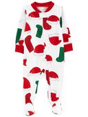 Multi - Baby Christmas 2-Way Zip Cotton Sleep & Play Pajamas