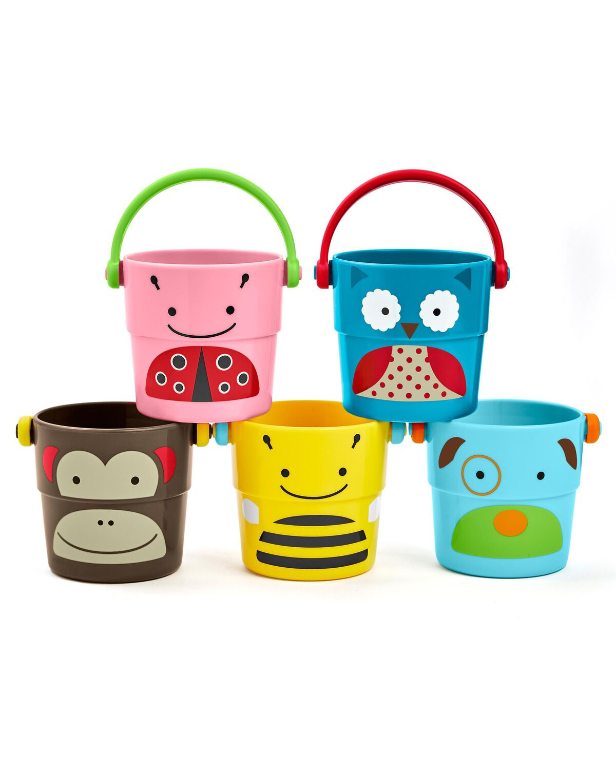 ZOO® Stack & Pour Buckets Baby Bath Toy