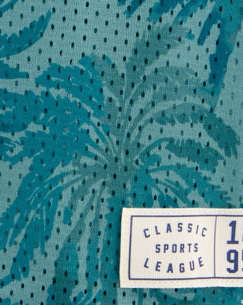 Kid Active Tropical Print Mesh Tank - Green, 