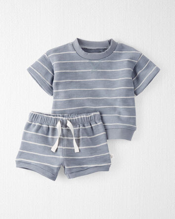 Baby Organic Cotton Blue Striped 2-Piece Set
, 