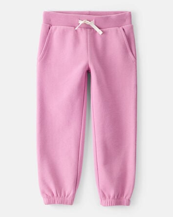 Toddler Girl Cotton Joggers - Pink, 
