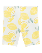Baby Girl Lemon Print Bike Shorts - Multi, image 2 of 4 slides
