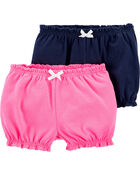 Baby 2-Pack Cotton Shorts, image 1 of 2 slides