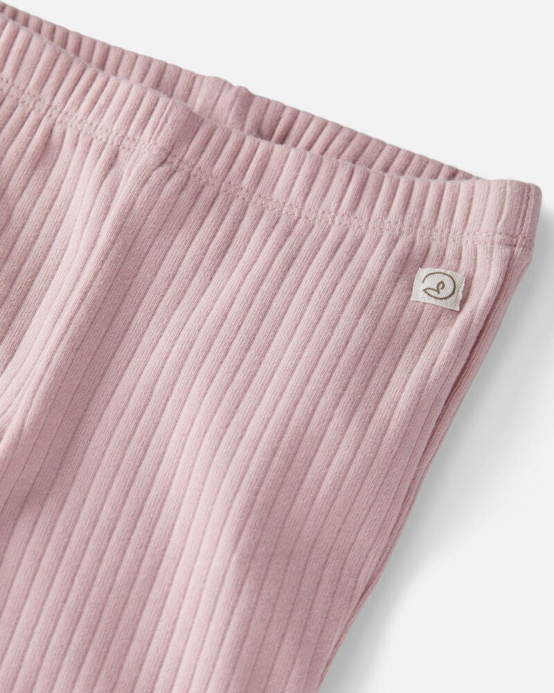 Baby 2-Pack Organic Cotton Rib Leggings, image 2 of 4 slides