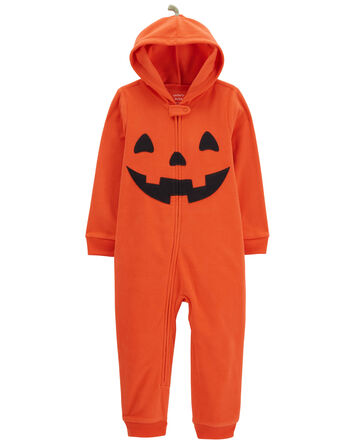 Toddler Halloween Jack-O-Lantern Hooded Jumpsuit, 