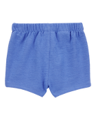 Baby Pull-On French Terry Shorts - Blue, image 2 of 4 slides