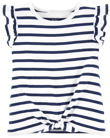 Toddler Striped Tie-Front Tee, 