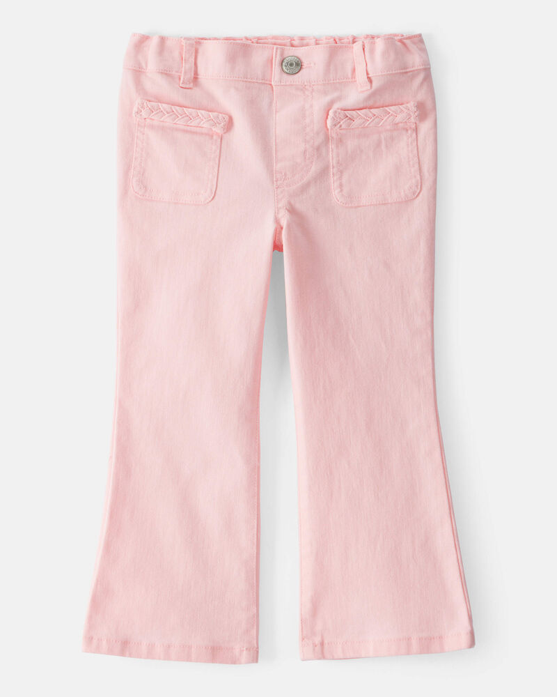 Toddler Girl Cotton Flare Pants - Pink, image 1 of 5 slides