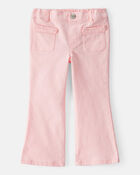 Toddler Girl Cotton Flare Pants - Pink, image 1 of 5 slides