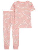 Pink - Baby 2-Piece Bunny 100% Snug Fit Cotton Pajamas