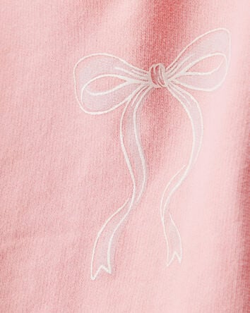 Baby Girl Bow French Terry Long-Sleeve Top & Skirt Set - Pink, 
