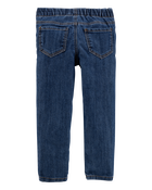 Baby Medium Blue Wash Elastic-Waist Jeggings, image 2 of 4 slides