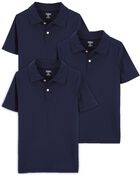 Toddler 3-Pack Active Mesh Uniform Polos in Moisture Wicking BeCool™ Fabric, image 1 of 3 slides