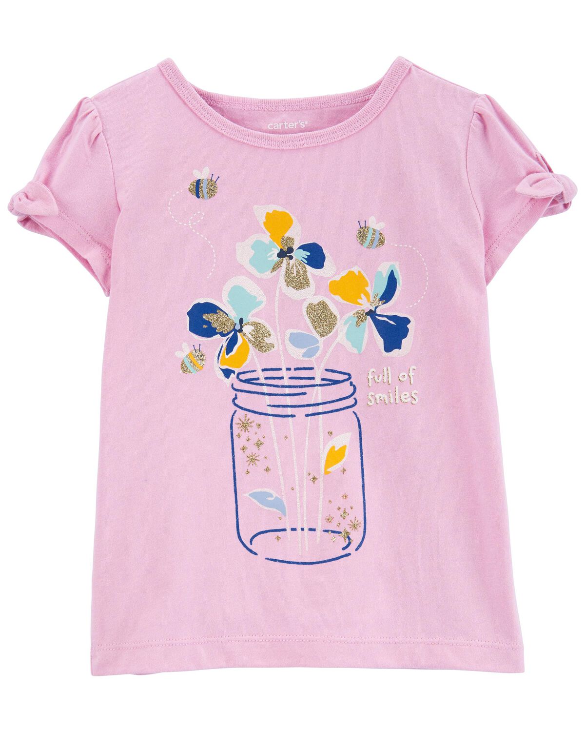 Purple Toddler Floral Graphic Tee | carters.com