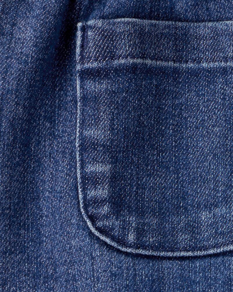 Toddler Girl Denim Button-Front Skirt - Blue, image 2 of 3 slides