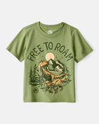 Toddler Jurassic Park "Free to Roam" Short-Sleeve Graphic Tee - Green, image 1 of 2 slides