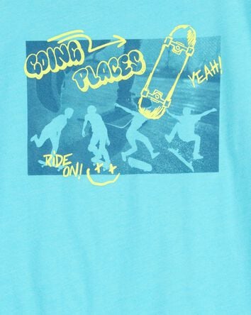 Kid Going Places Short-Sleeve Graphic Tee - Turquoise, 
