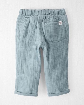 Baby Organic Cotton Gauze Pants, 