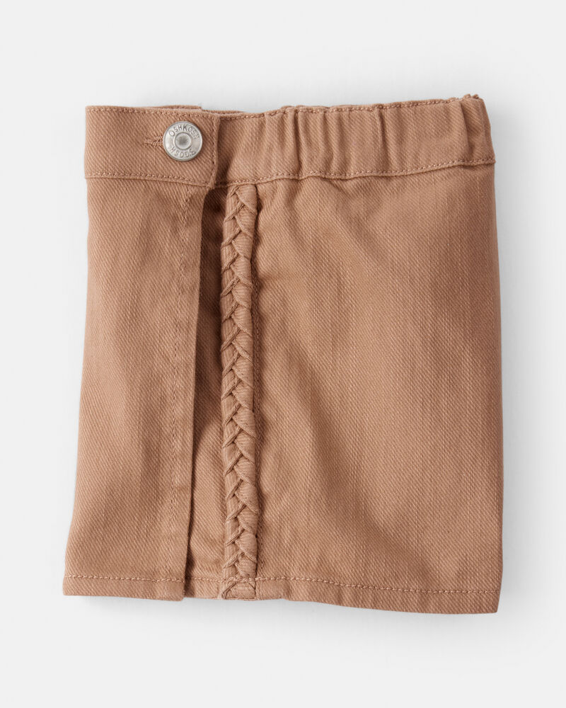 Toddler Girl 100% Cotton Skort - Brown, image 5 of 6 slides