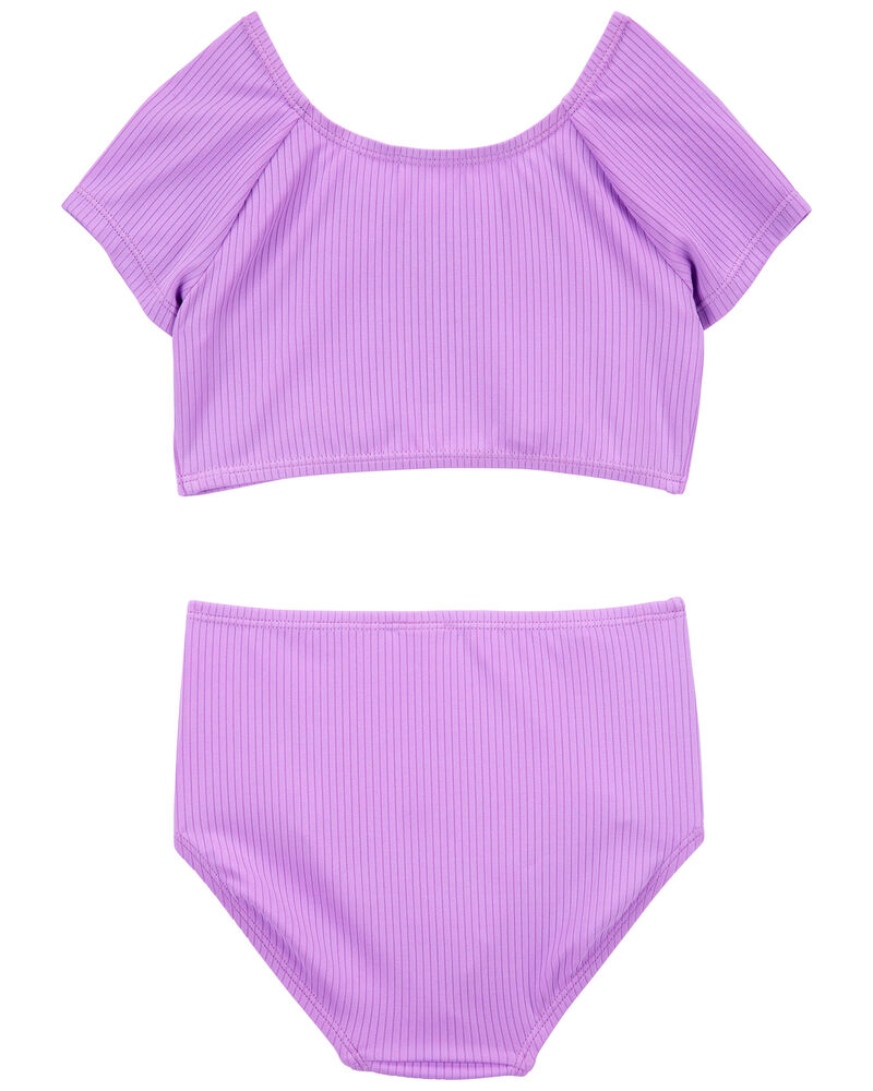 Kid 2-Piece Ribbed Swimsuit, image 2 of 3 slides