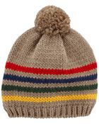 Toddler Striped Knit Cap, image 1 of 3 slides