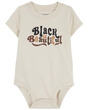 Baby Black Is Beautiful Cotton Bodysuit, 