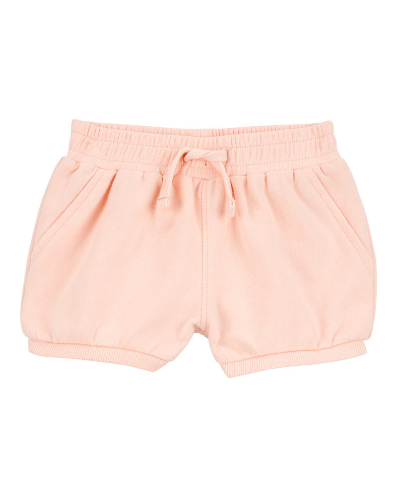 Baby Pull-On French Terry Shorts - Pink, image 1 of 4 slides