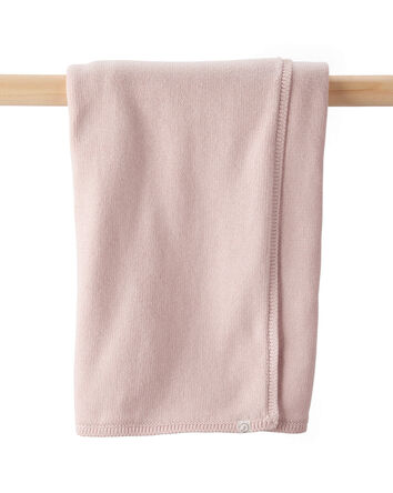 Baby Organic Cotton Sweater Knit Blanket and Cap Gift Set, 