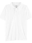 White - Kid White Piqué Polo Shirt