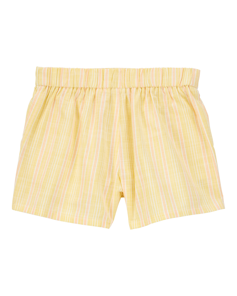 Kid 2-Piece Lemon Fashion Top & Striped Sun Shorts Set, image 5 of 6 slides